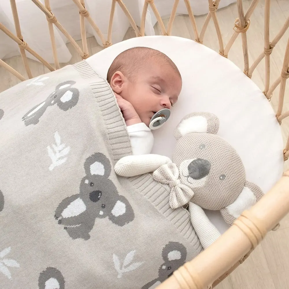 Living Textiles Baby Blanket Koala/Grey