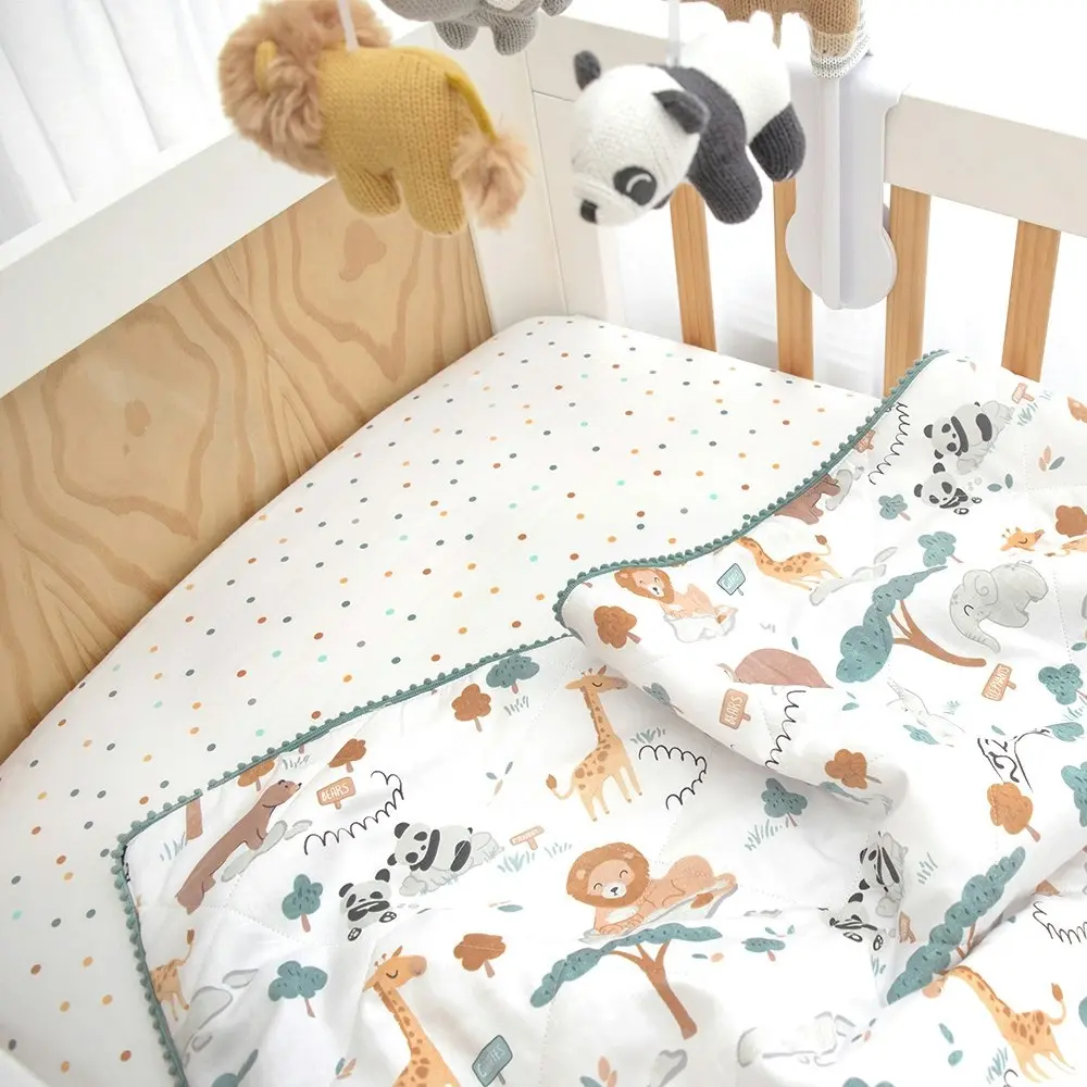 Lolli Living Day At The Zoo Cot Comforter