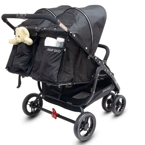 Valco Baby Snap Duo Blk Bty 4Wheel 2Seat Stroller