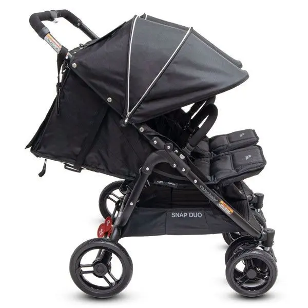 Valco Baby Snap Duo Blk Bty 4Wheel 2Seat Stroller