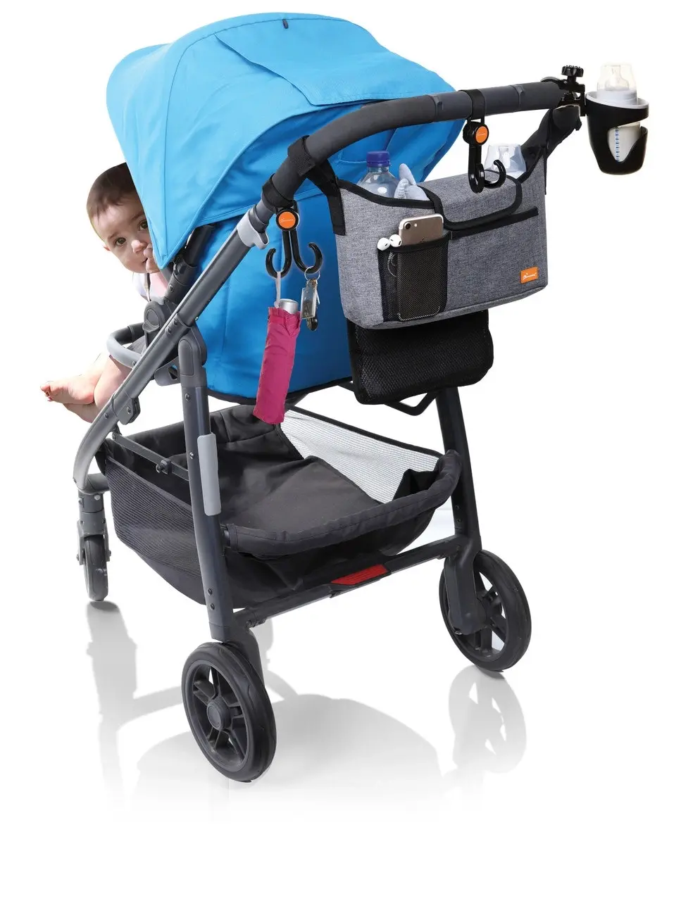 dreambaby On-The-Go Stroller Kit Grey Denim