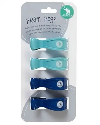 All4Ella 4 Pack Pegs Blue/Navy