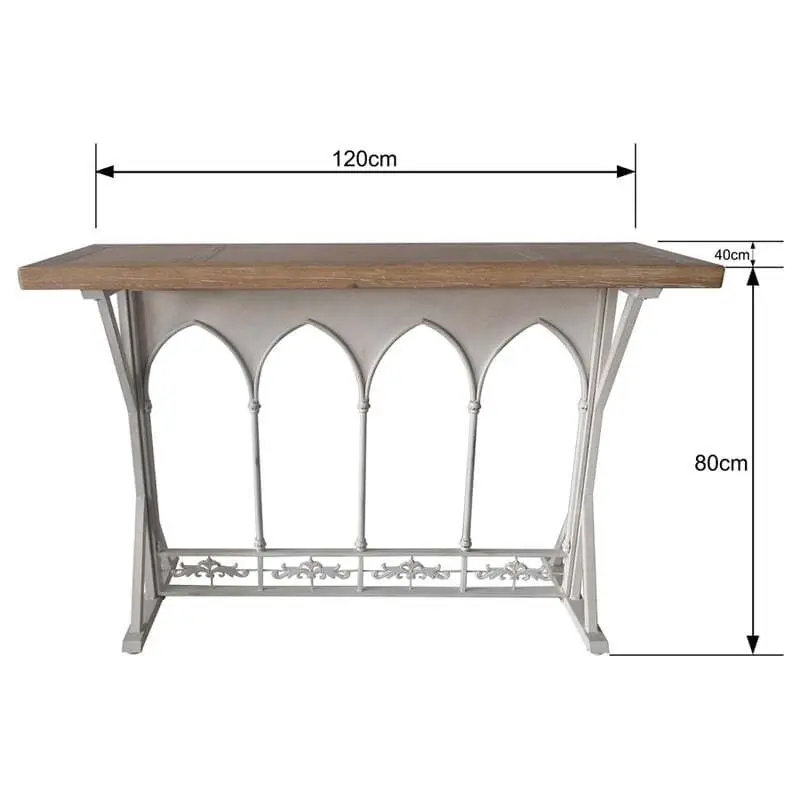 Willow & Silk 120cm Martinique Wooden Console Table