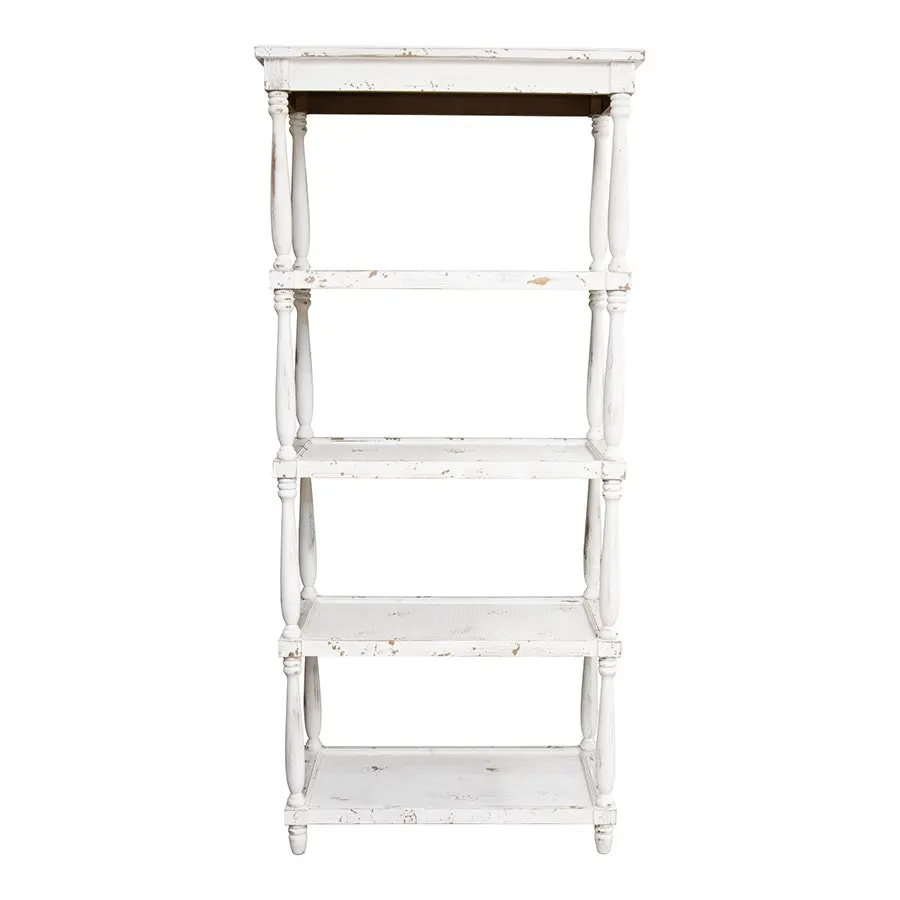 Willow & Silk Wooden 180cm White 5-Tier Display Shelf/Organiser