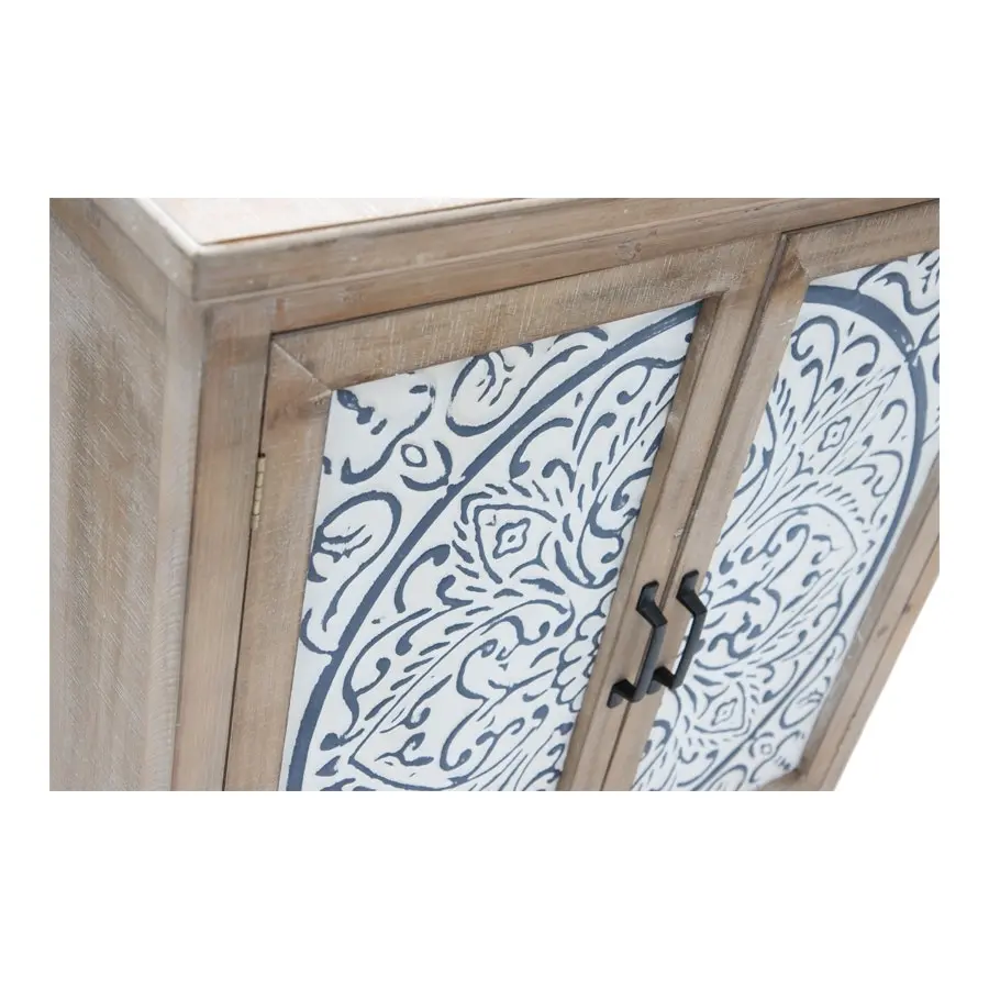 Willow & Silk  Wooden 81.5cm Mandala Double-Door Cabinet/Organiser