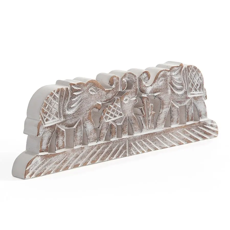 Willow & Silk Elephant Family Tabletop Decor