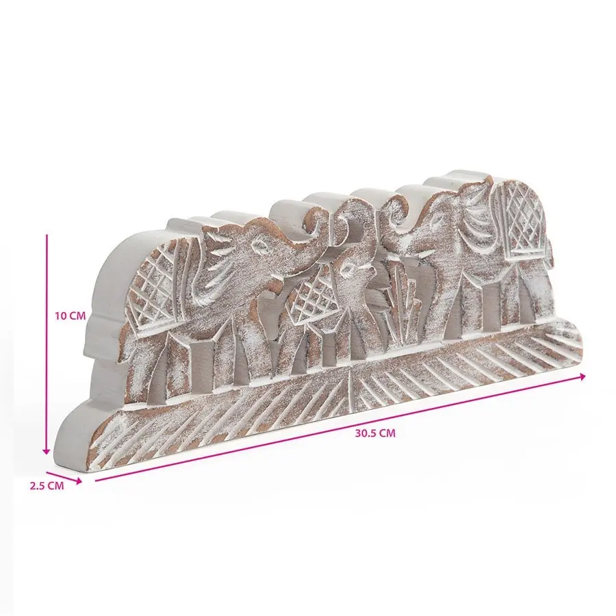 Willow & Silk Elephant Family Tabletop Decor