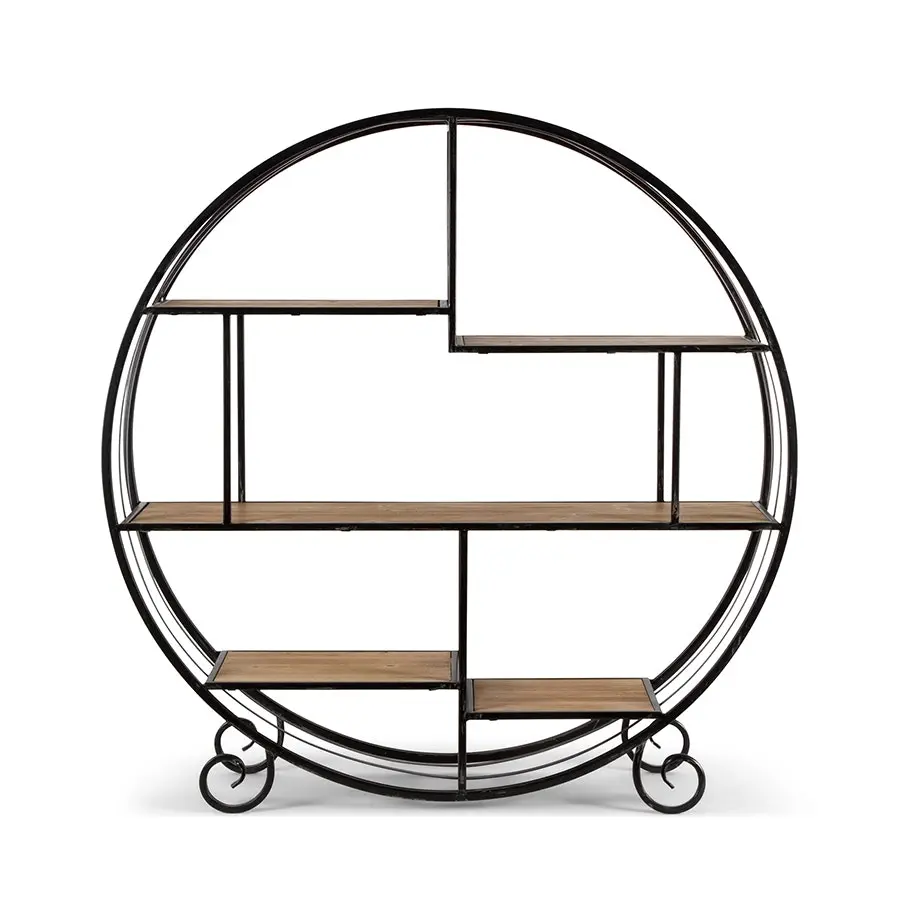 Willow & Silk Metal 90cm Round 5-Shelf Floating Floor Rack/Organiser