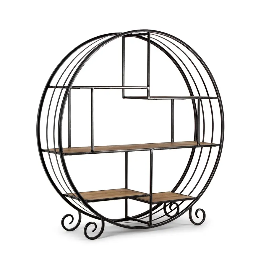 Willow & Silk Metal 90cm Round 5-Shelf Floating Floor Rack/Organiser