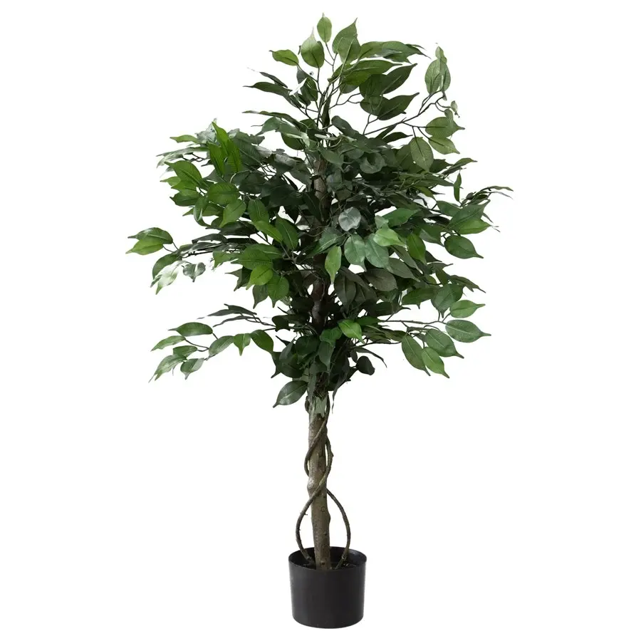 Willow & Silk Artificial/Faux 120cm Green Banyan Tree Plant in Pot