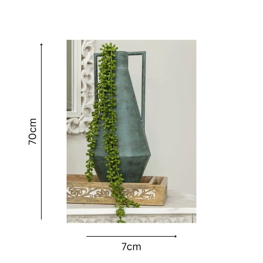 Willow & Silk Artificial 74cm Hanging Green String of Pearls Plant