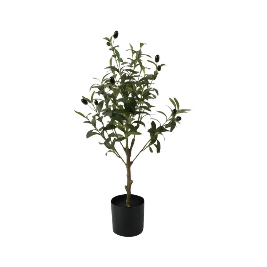 Willow & Silk Artificial 65cm Green Olive Tree/Plant in Pot