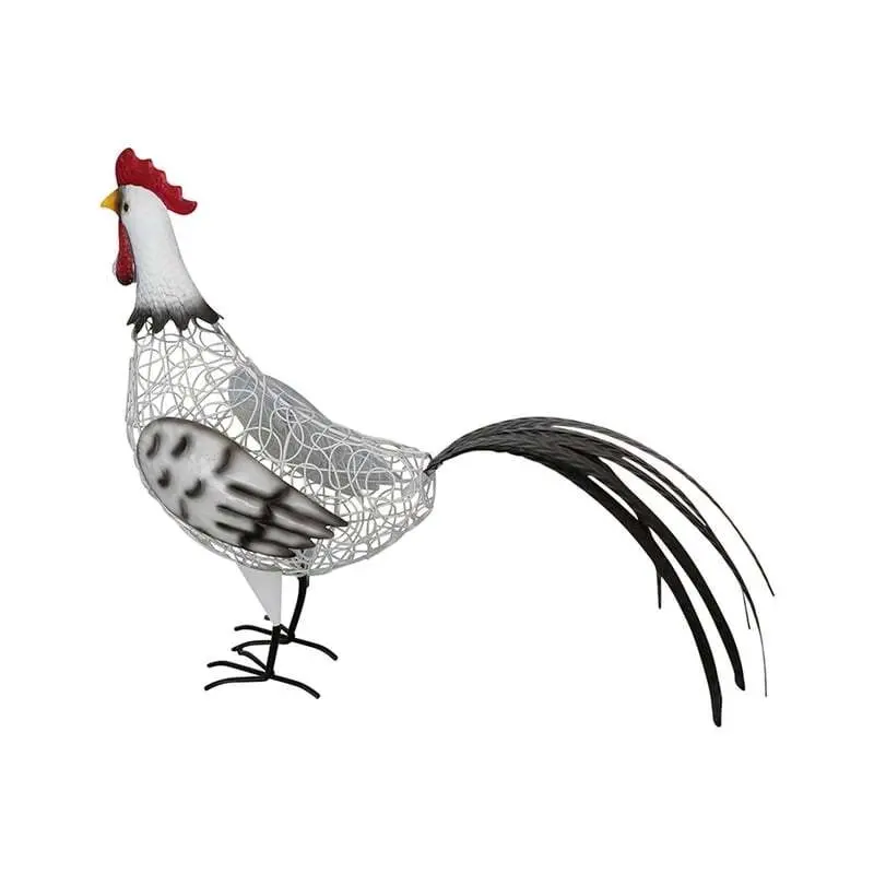 Willow & Silk Metal 56cm Wire Chook/Rooster Garden Figurine/Statue