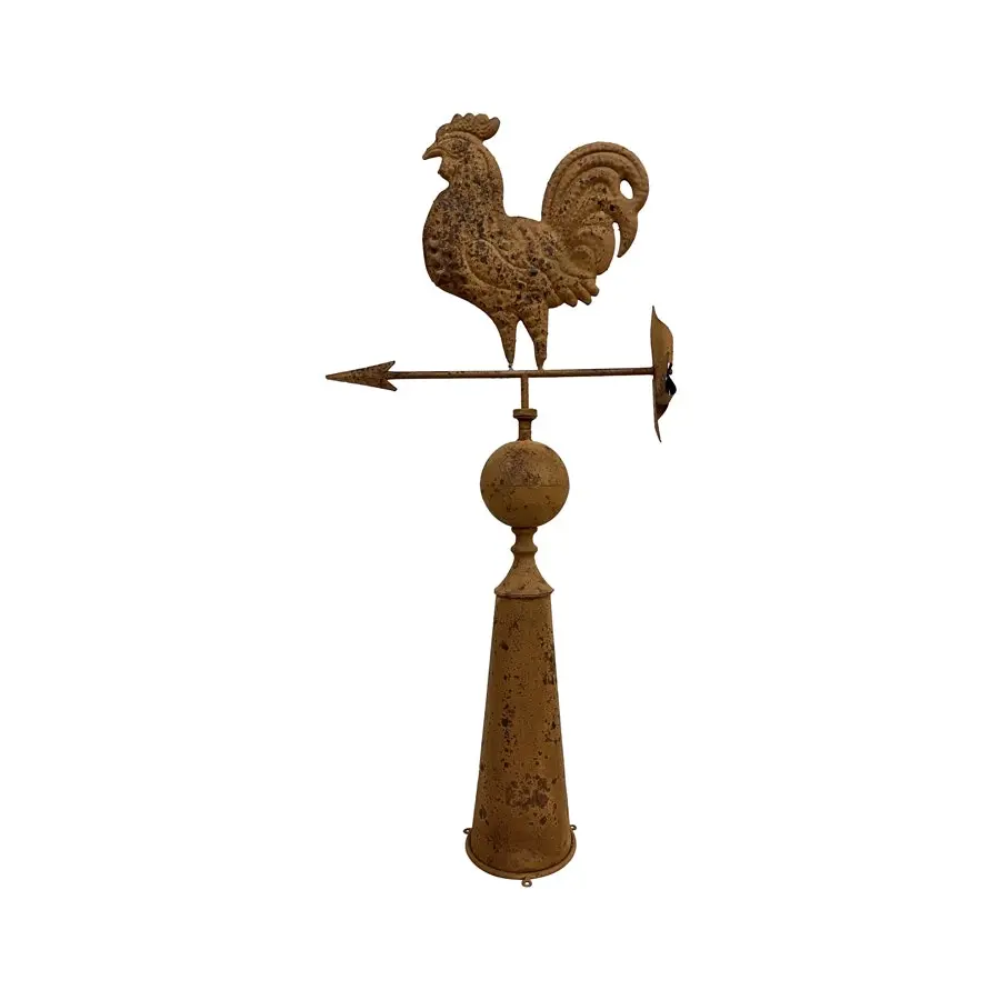 Willow & Silk Rustic 97cm Country Rooster Metal Weather Vane Ornament