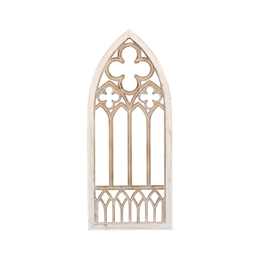 Willow & Silk MDF 90cm Gothic Arc Flower Wall Art