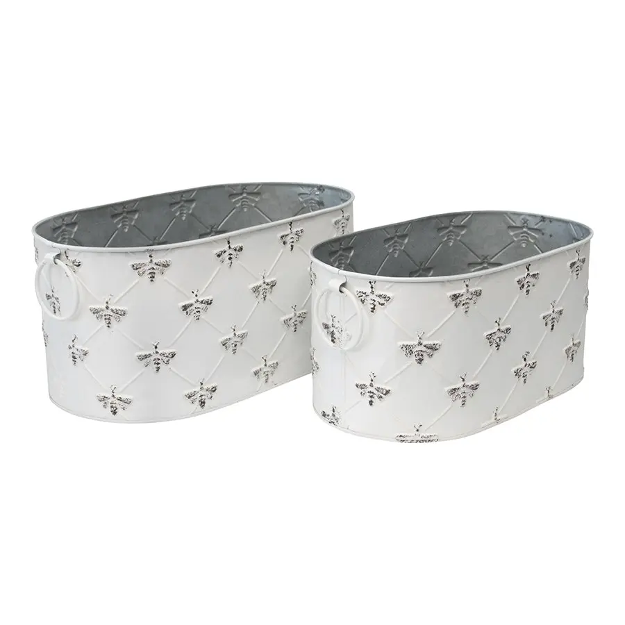 Oval Bee Planter Set of 2