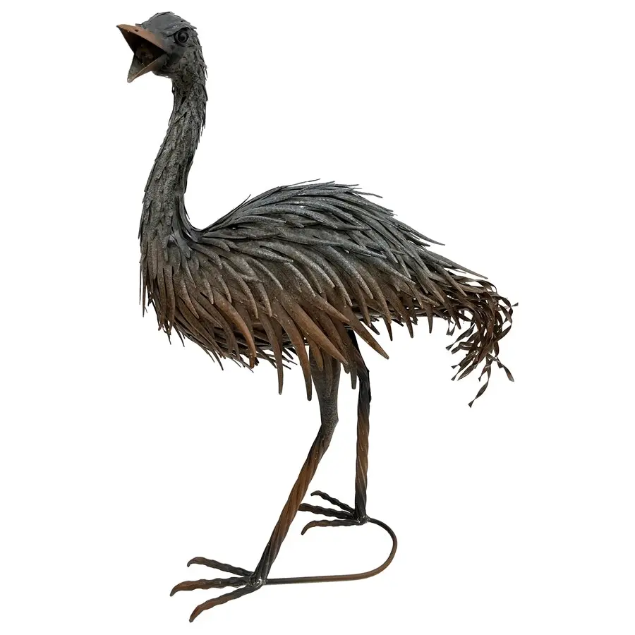 Willow & Silk Animal Figurine Emu w/Open Beak