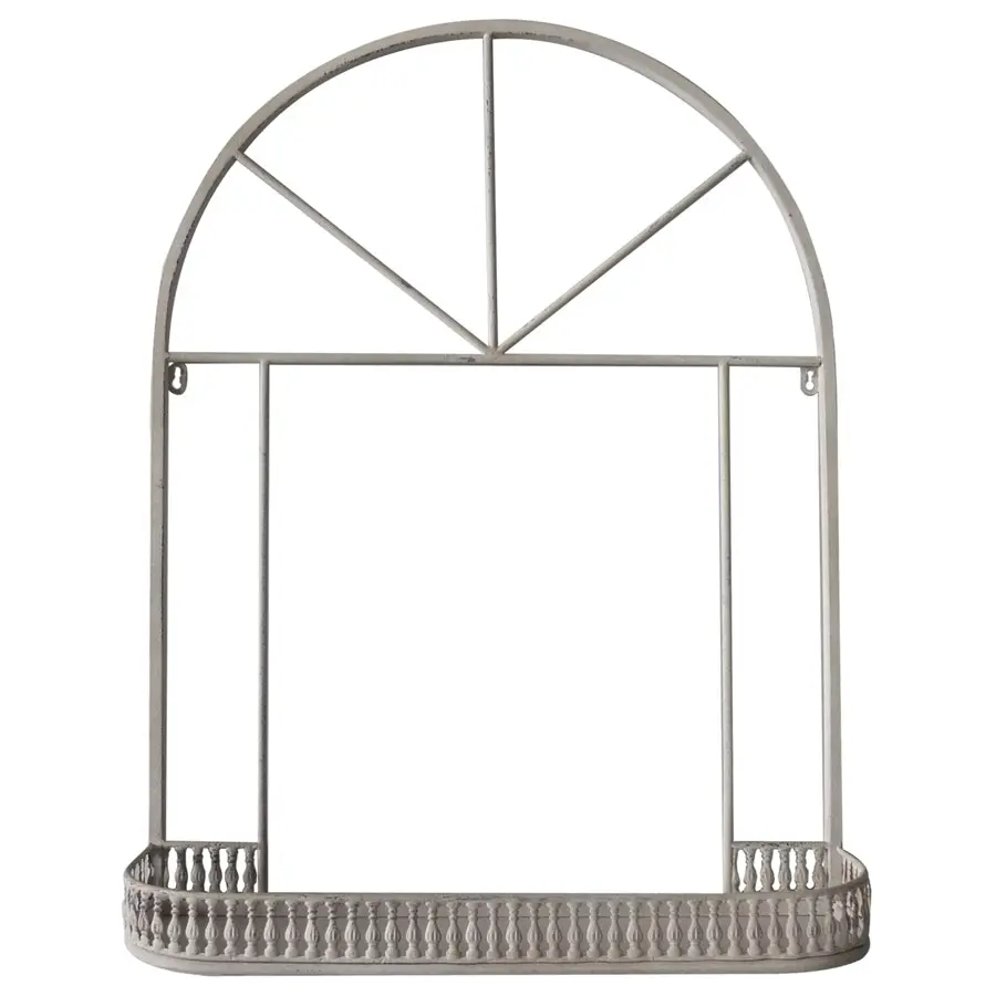 Willow & Silk Metal 78cm Arch Wall Plant/Flowers Shelf/Organiser/Holder