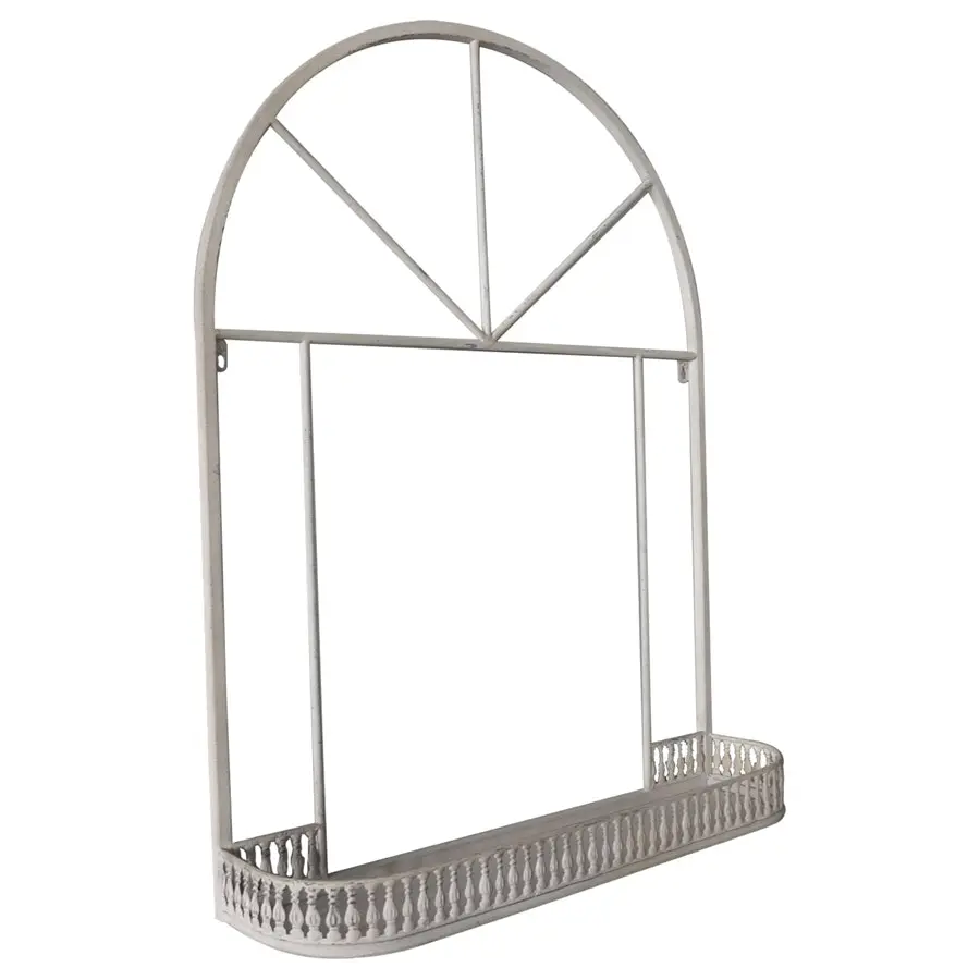 Willow & Silk Metal 78cm Arch Wall Plant/Flowers Shelf/Organiser/Holder