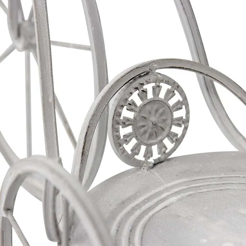 Willow & Silk Metal 53cm White/Grey Tricycle Garden Pot/Planter