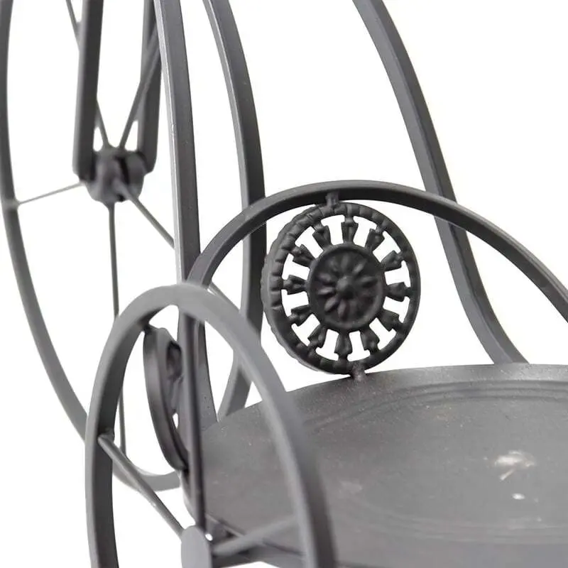 Willow & Silk Metal 53cm Black Garden Tricycle Pot/Planter/Decor