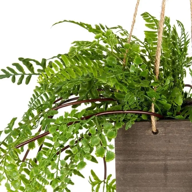 Willow & Silk 44cm Artificial Hanging Fern Pot/Planter Decor