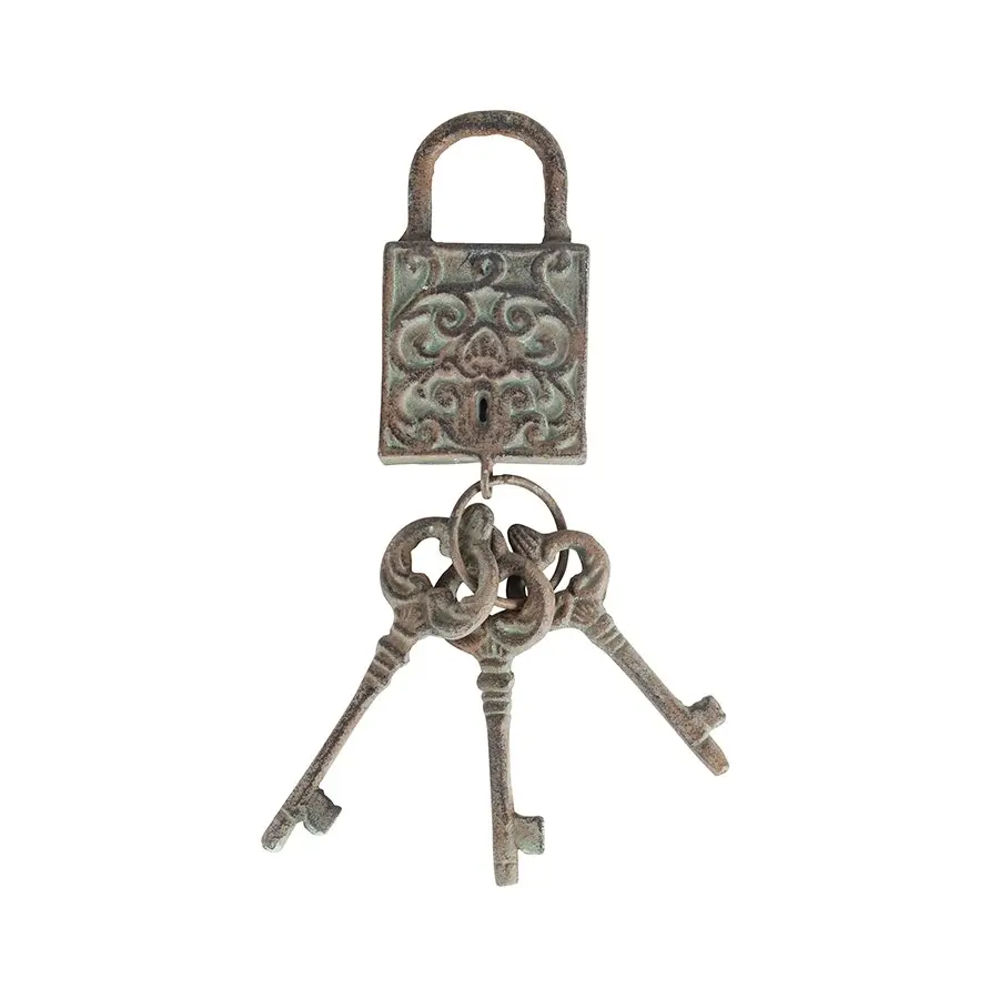 Willow & Silk Decorative Antique Lock & Keys Ornament