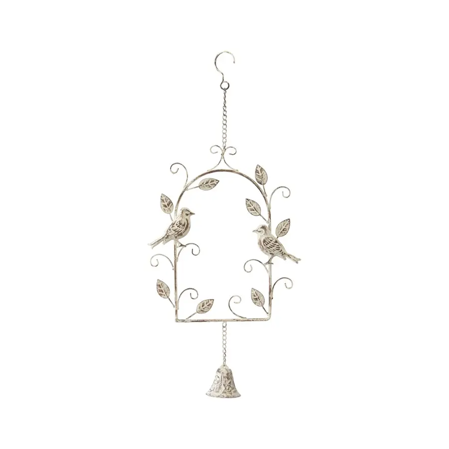 Willow & Silk Birds in Archway Hanging Bell Decor