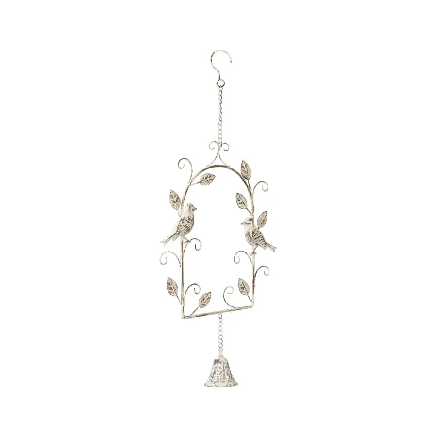 Willow & Silk Birds in Archway Hanging Bell Decor