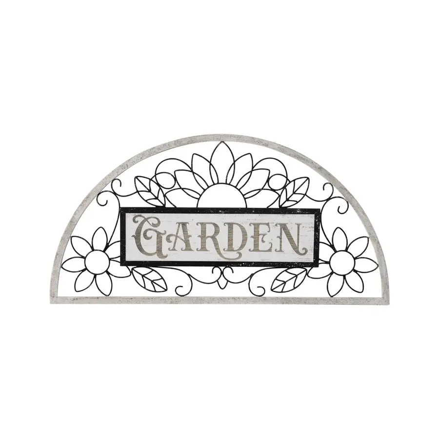 Willow & Silk Fleur Design 'Garden' Sign Wall Art