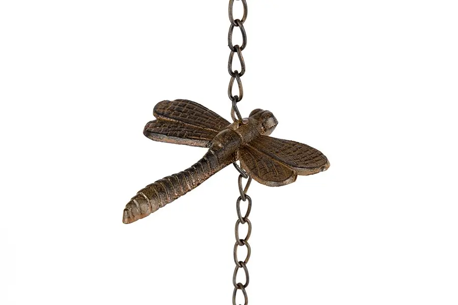 Wrought Iron Dragonfly Hanging Bell