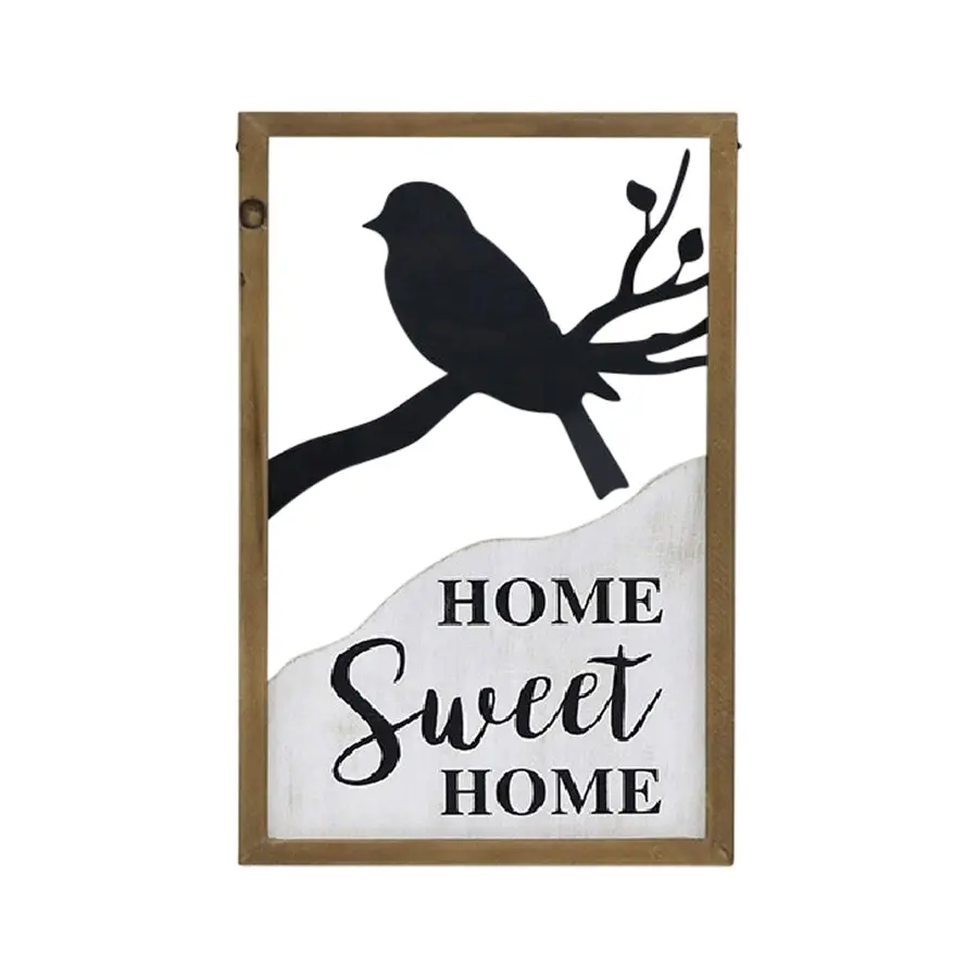 Willow & Silk 'Home Sweet Home' Sign Framed Wall Art