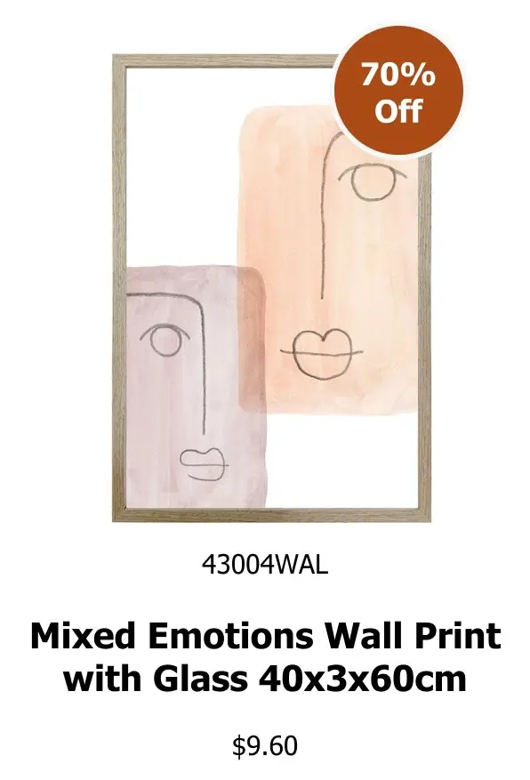 Willow & Silk Small Abstract Faces Framed Print Wall Art