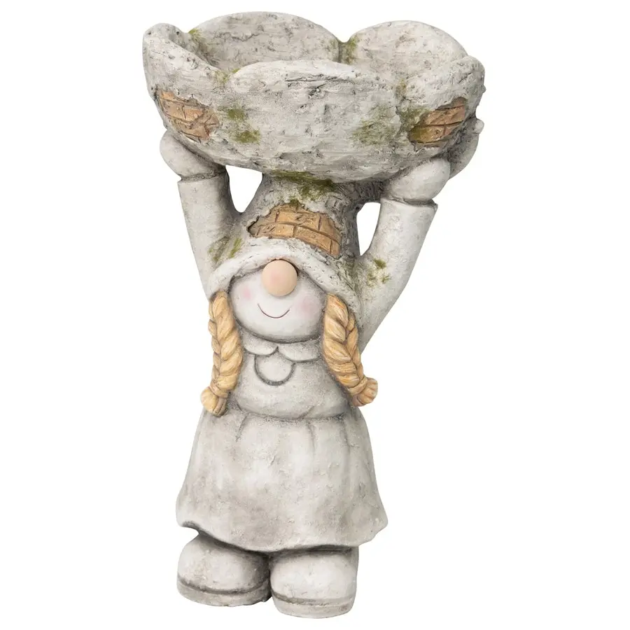 Lady Gnome w/Light-Up Nose Option Planter