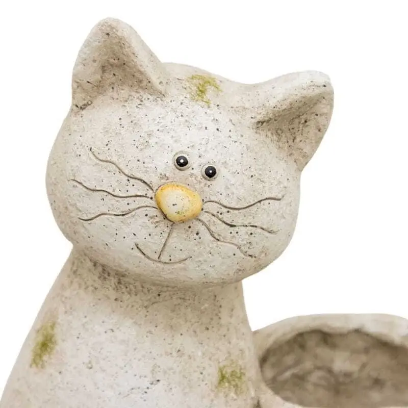 Animal Pot Cat with Stony Planter