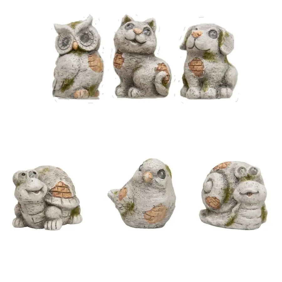 Willow & Silk Animal Miniature Set of 6 Figurines/Paperweights Table Decor