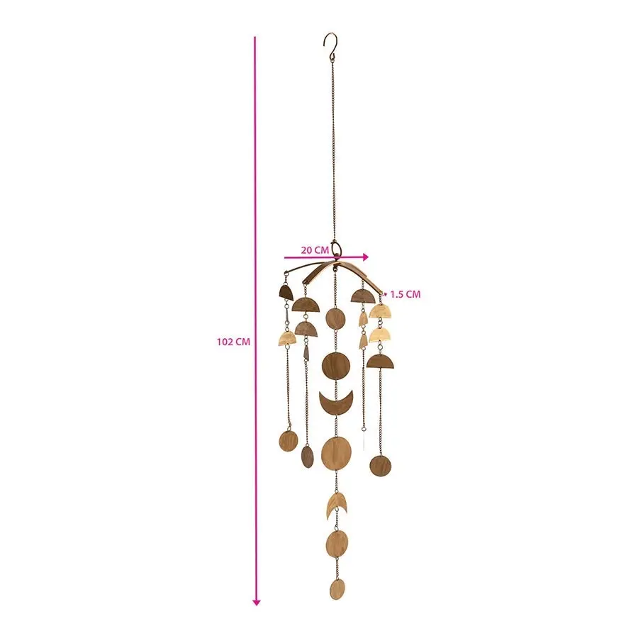 Willow & Silk Handmade Hanging Golden 102cm Lunar/Moon Mobile Wall Art