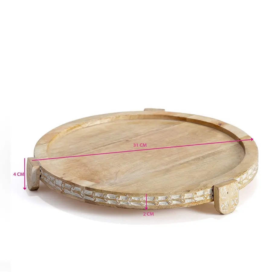 Willow & Silk Wooden 31cm Cake/Dessert Display Stand/Tray