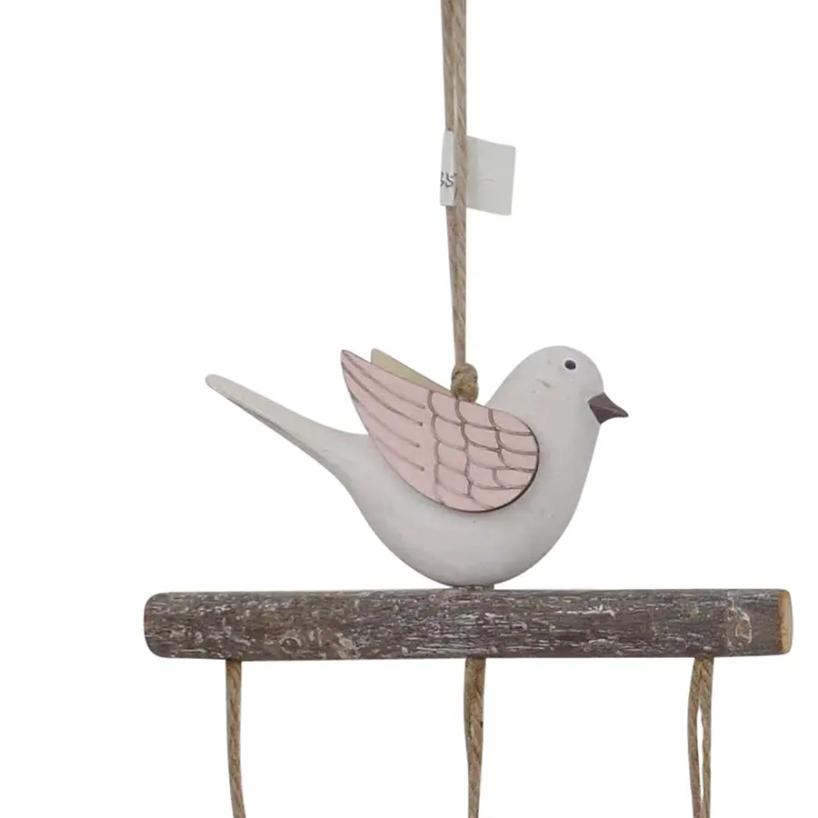 Willow & Silk Hanging Set of 2 Wooden 42cm Flying Bird Flocks Wall Accent