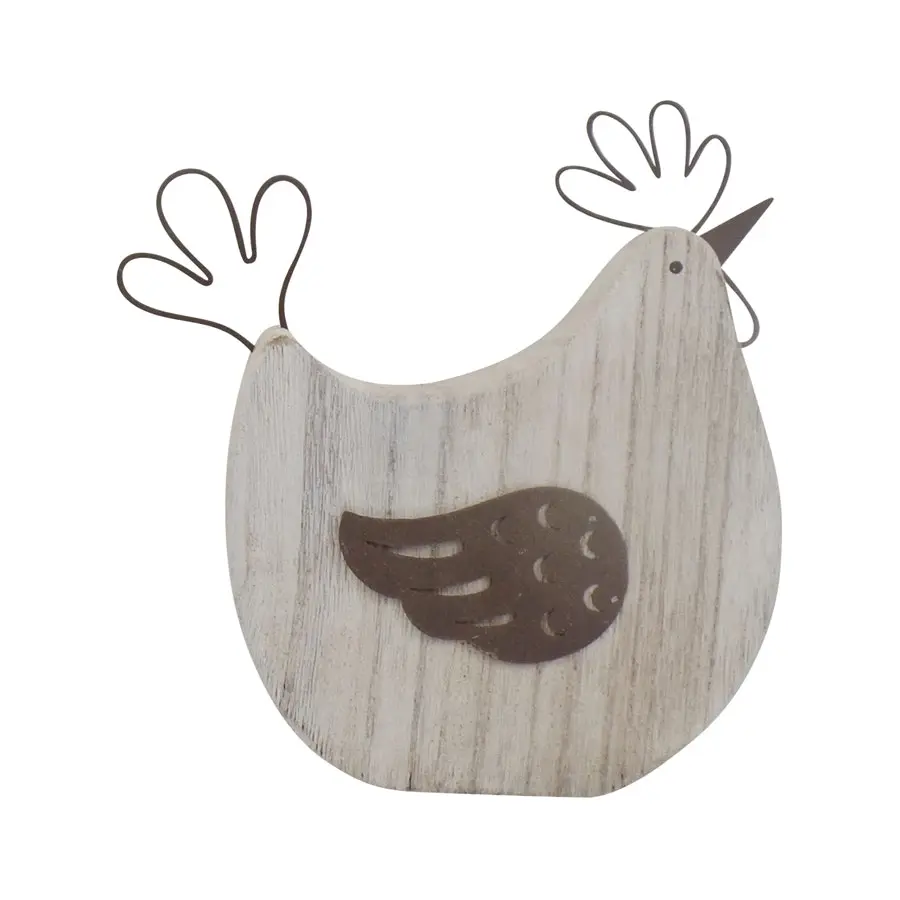 Willow & Silk Set of 2 Rustic 17cm/12.5cm Polka Dot Chook Ornaments