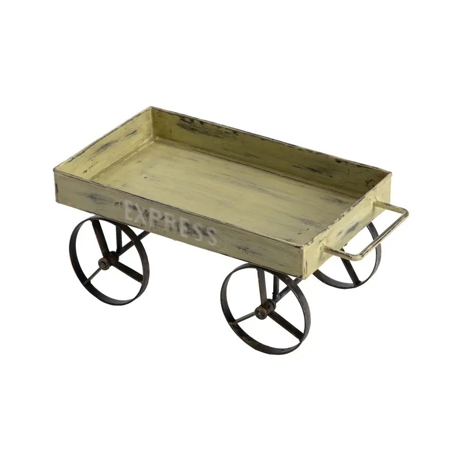 Willow & Silk Handmade Vintage Metal 35cm Farmers Cart Pot/Planter