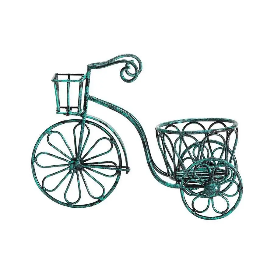 Willow & Silk Metal 25cm Acqa Bicycle Garden Pot/Planter