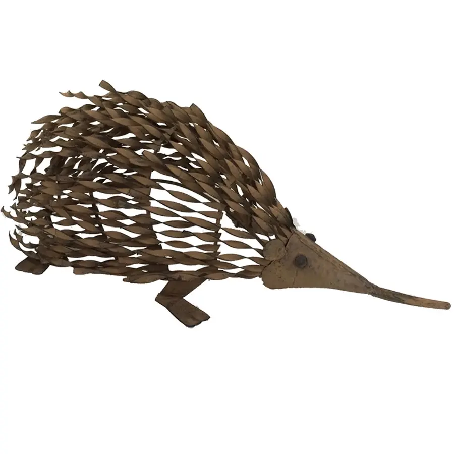 Willow & Silk Rusty Metal 40cm Echidna/Animal Garden/Yard Figurine/Statue