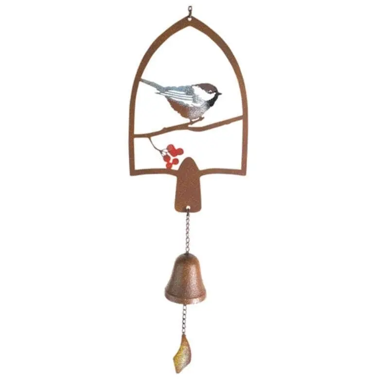 Wind Chime Hanging Bird Leaves Bell Decor