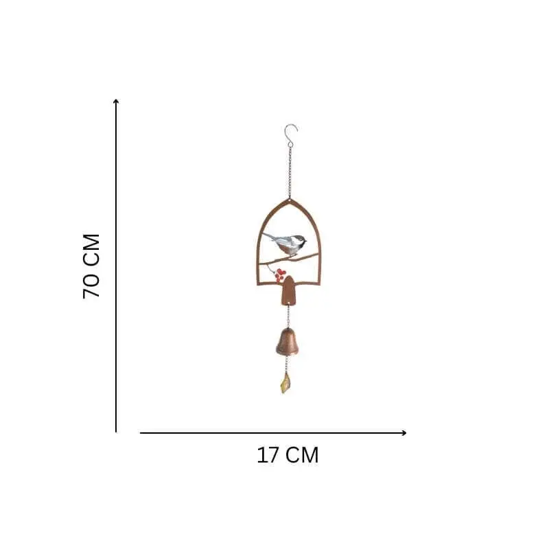 Wind Chime Hanging Bird Leaves Bell Decor