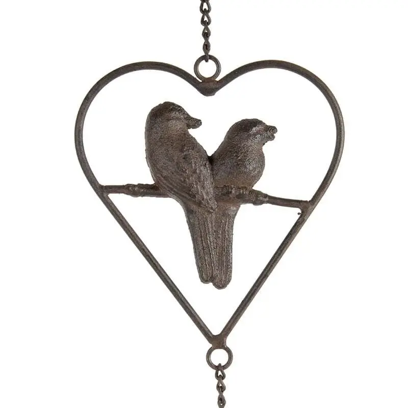 Birds in Heart Hanging Bell Door Chime