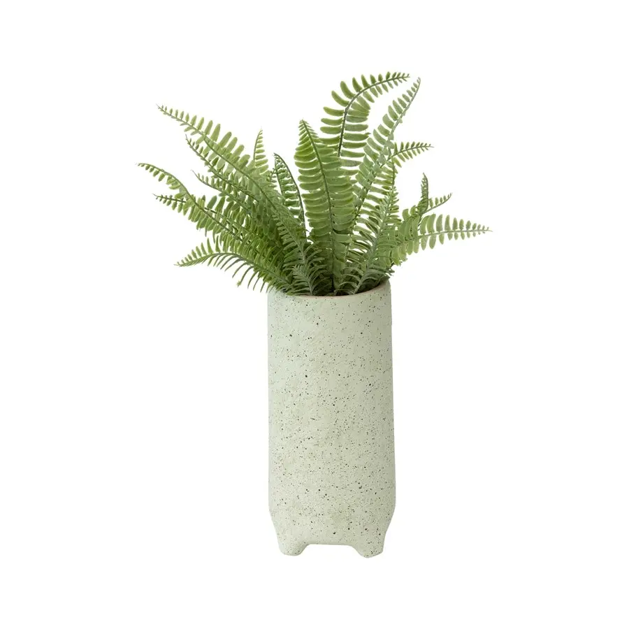 Willow & Silk Sage 26cm Tall Rugged-Glaze Footed Garden Pot/Planter