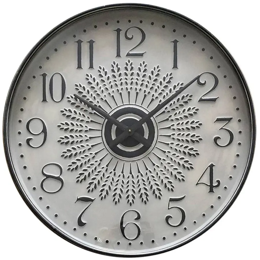 Willow & Silk Metal 71cm Large Glass Front Fleur Wall Clock