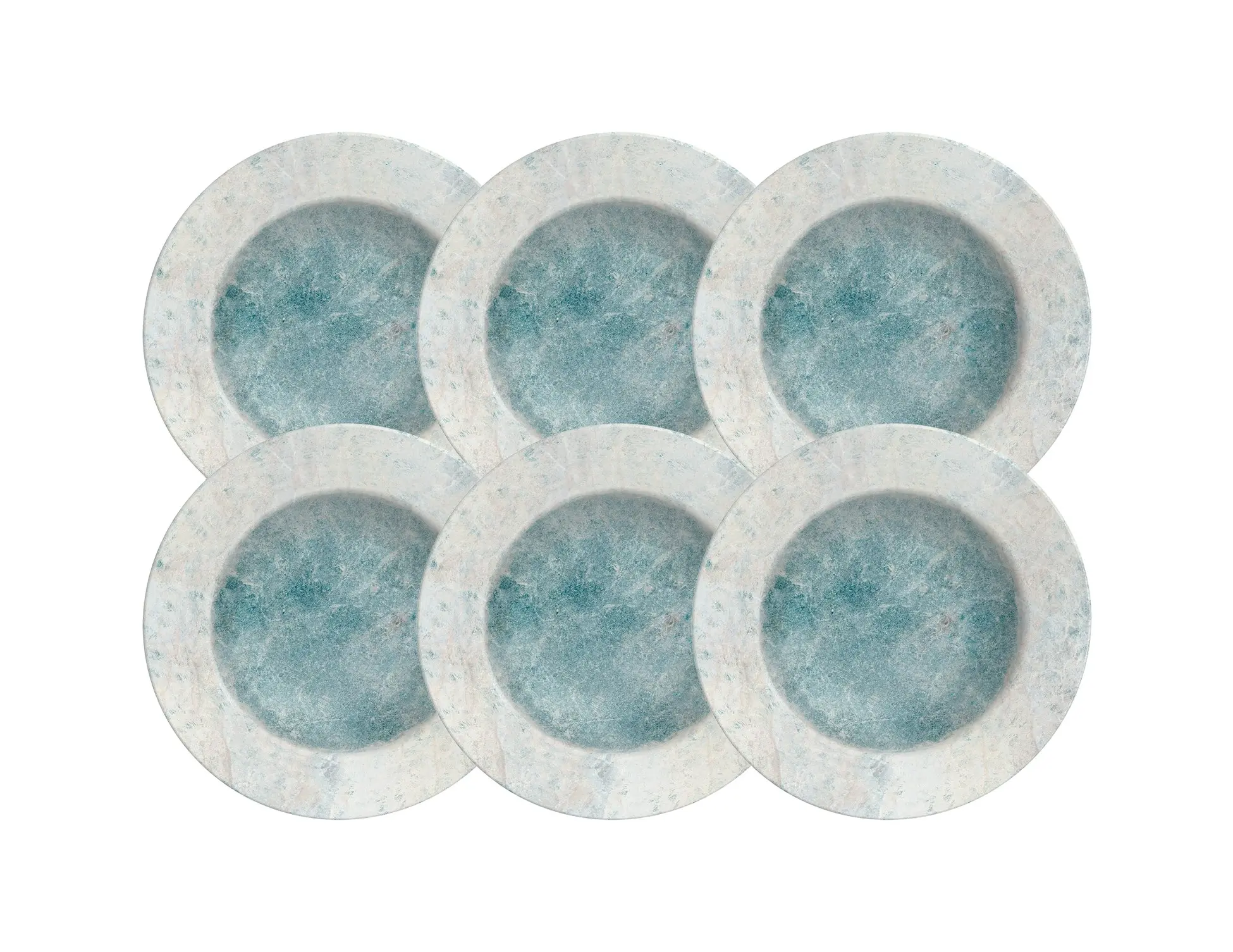 Tramontina Fluorita 6-Piece Set of Decorated Porcelain Dinner Plates, 23 cm