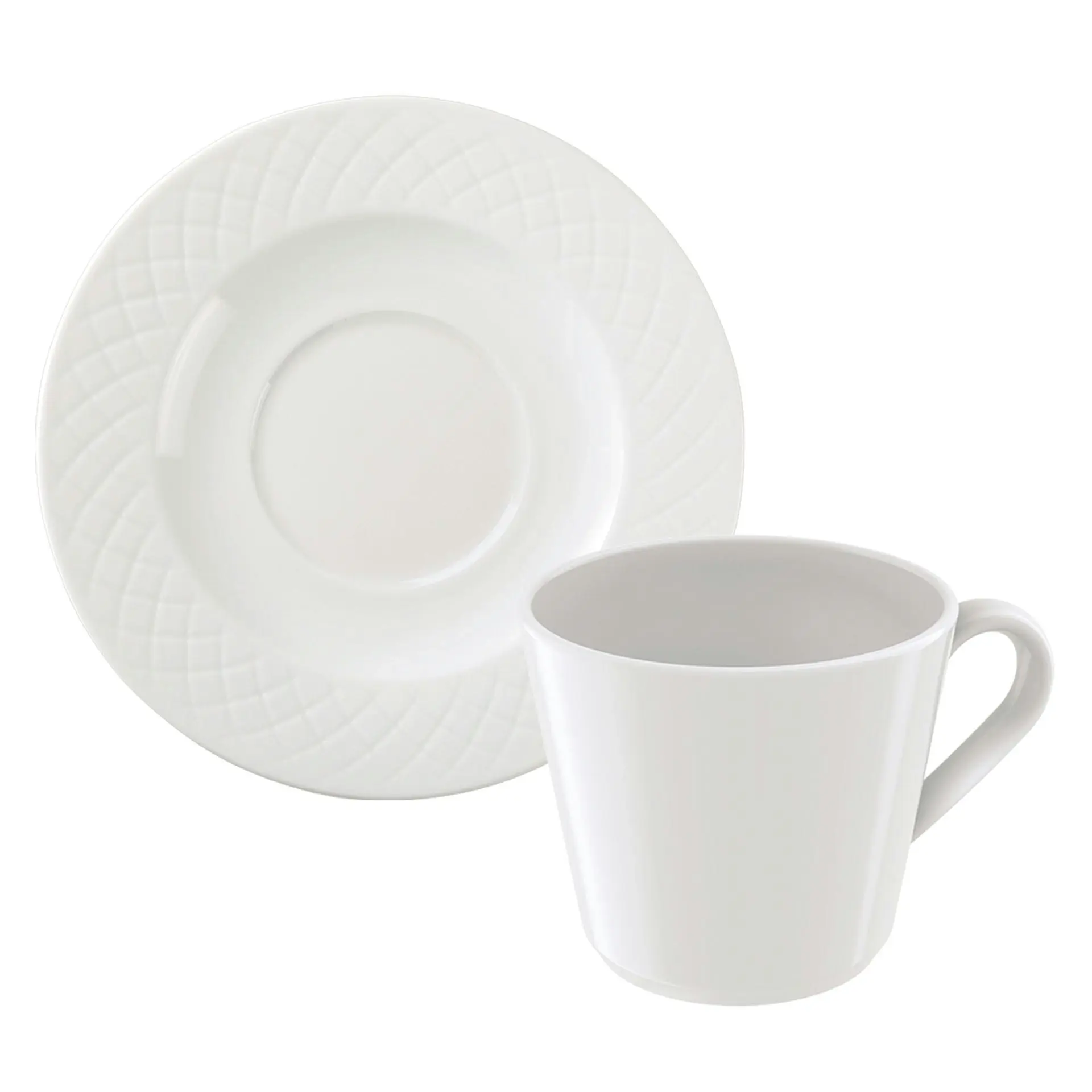 Tramontina Ingrid 12-Piece Set of Decorated Porcelain Tea Cups and Saucers, 185 ml